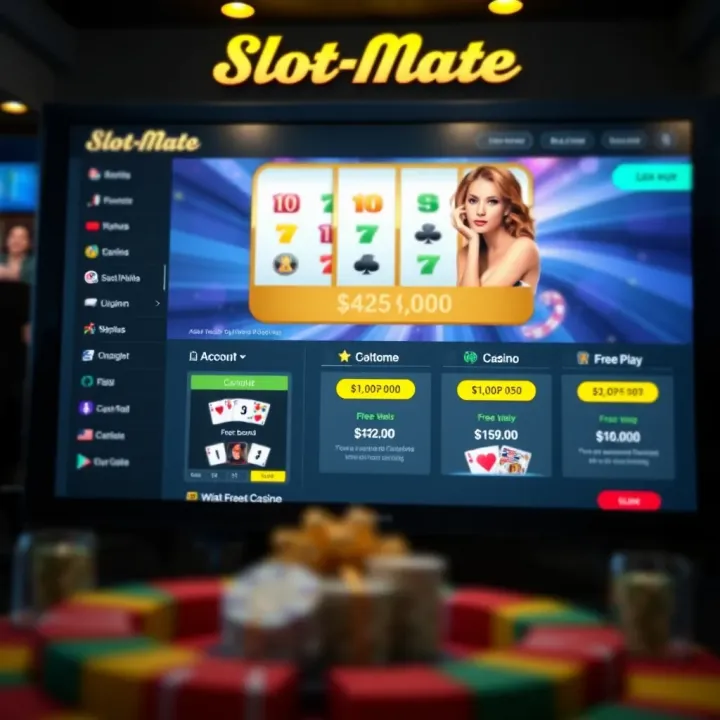 User-friendly dashboard for Australian players featuring account setup and free play options on Slot Mate platform