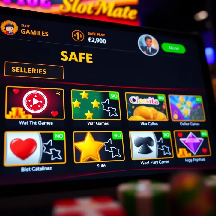 Secure online casino platform interface showing game selection and safe play icons for Australian users