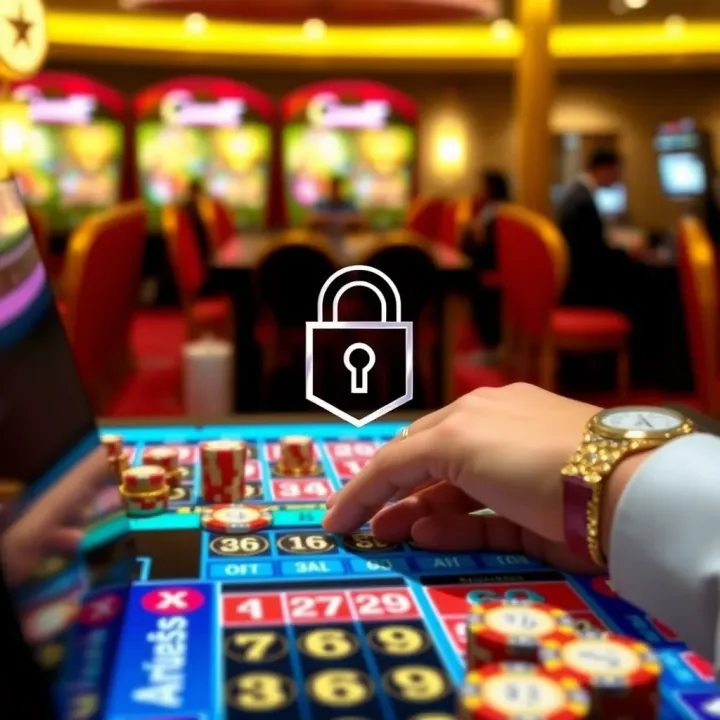 Illustration of a secure online transaction and bonus rewards on a casino platform