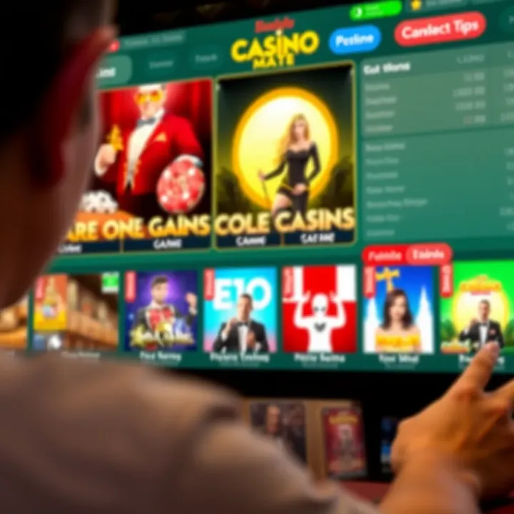 Digital casino interface showing various popular game options for online players