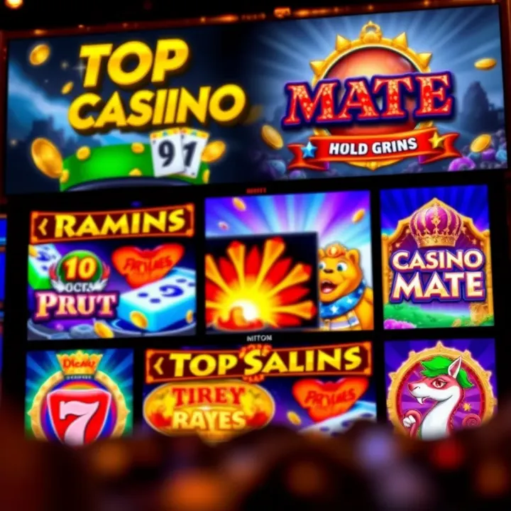 Top Casino Mate Games Featuring Favorable Return to Player Percentages Collection of popular casino slot games showcasing their engaging themes and high Return to Player percentages