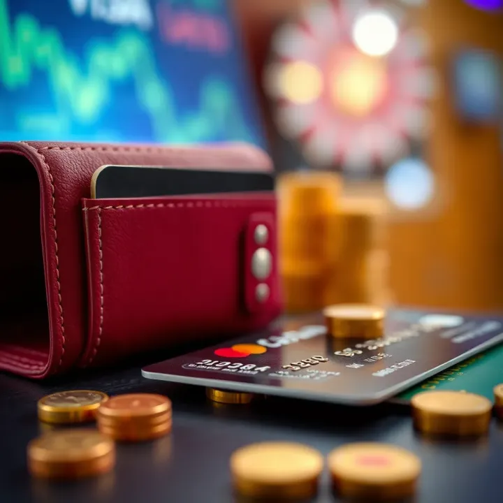 A digital wallet and credit card symbolizing secure and convenient payment options for online casino deposits in Australia