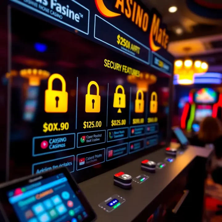 Secure digital interface displaying encryption symbols and bonus offers for online casino players