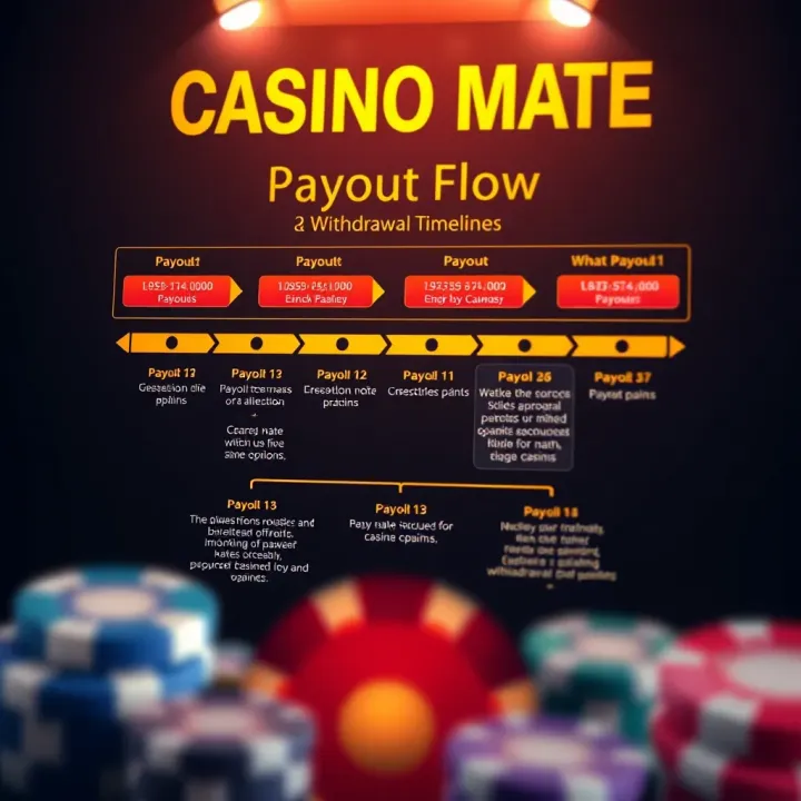 Diagram illustrating payout flow at Casino Mate including withdrawal options and payout timelines