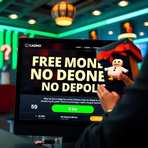Australian online casino interface showing free real money no deposit bonus offer