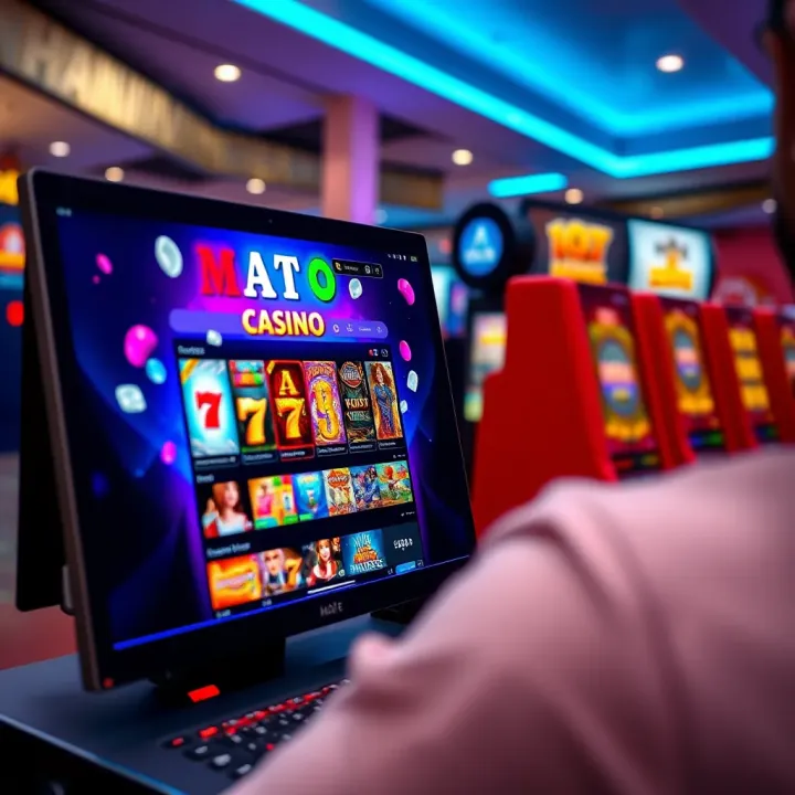 Vibrant online casino interface showcasing a variety of slot games and user-friendly navigation