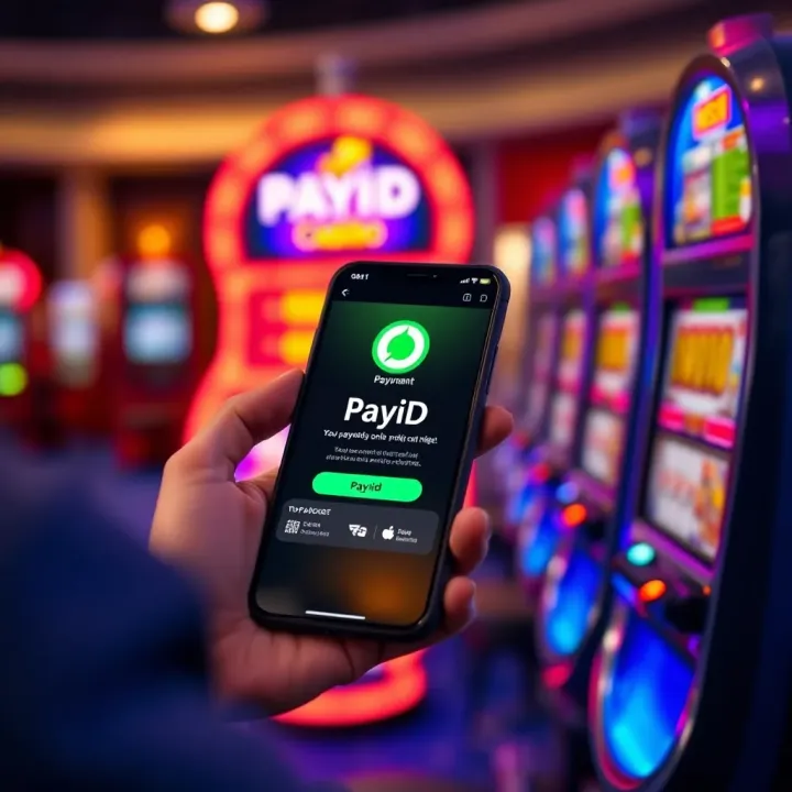 Illustration of a digital wallet displaying PayID payment option on a smartphone screen