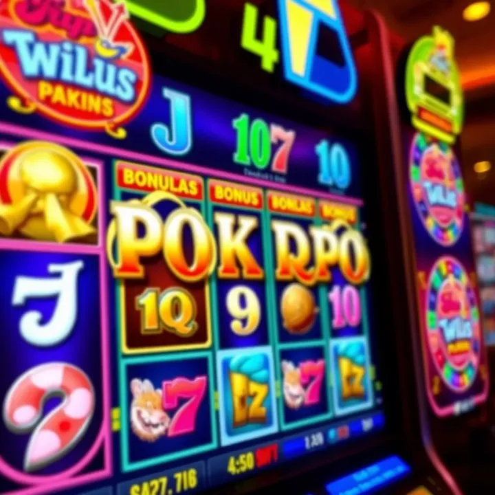 Online Pokies Interface Showcasing Bonus Features Colorful online pokies interface with various slot game icons and bonus features highlighted
