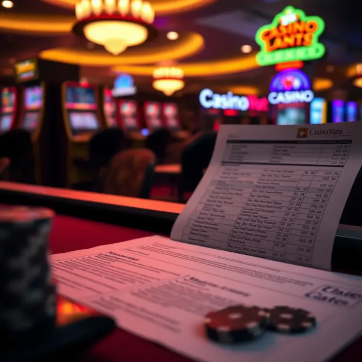 Regulatory Changes and Payout Limits Affecting Casino Mate Regulatory documents and casino account with highlighted payout limits and recent updates