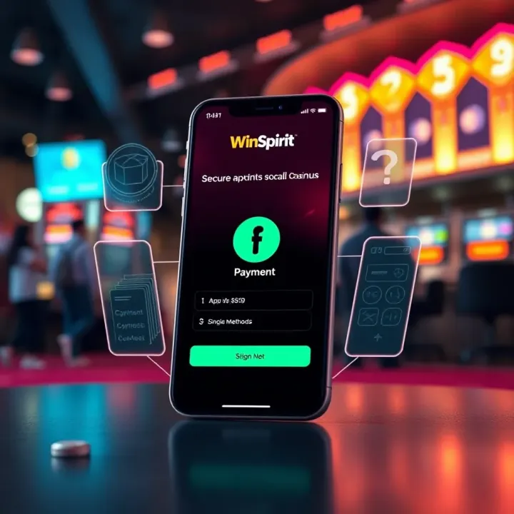 Secure payment methods and bonus offers illustrated with digital icons around a smartphone