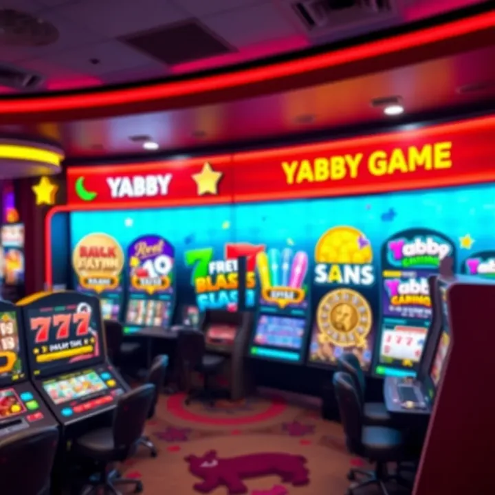 Colorful online casino game interface featuring slots and card games